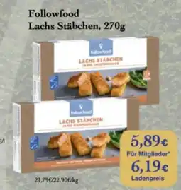 LPG Biomarkt Followfood lachs stäbchen Angebot