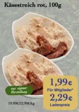 LPG Biomarkt Käsestreich rot Angebot