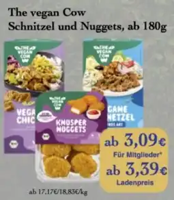 LPG Biomarkt The vegan Cow Schnitzel und Nuggets Angebot