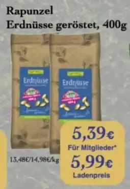 LPG Biomarkt Rapunzel Erdnüsse geröstet Angebot
