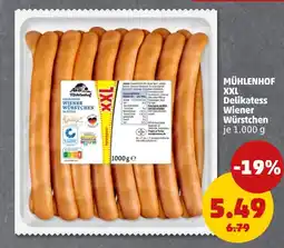 PENNY MÜHLENHOF XXL Delikatess Wiener Würstchen Angebot