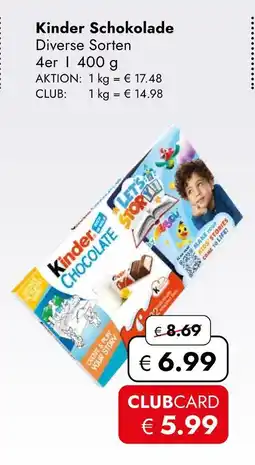 Travel Free Kinder schokolade Angebot