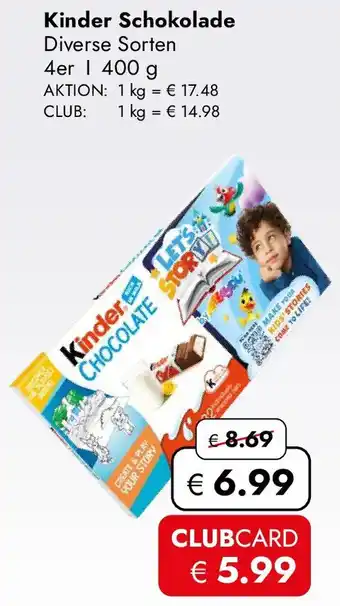Travel Free Kinder Schokolade Angebot