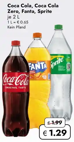Travel Free Coca Cola, Coca Cola Zero, Fanta, Sprite Angebot