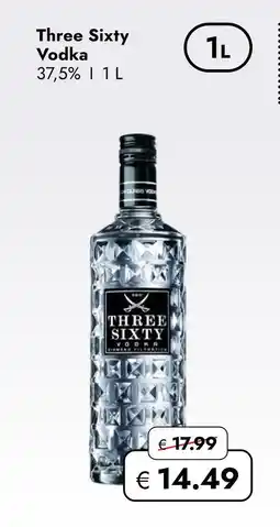 Travel Free Three sixty vodka Angebot