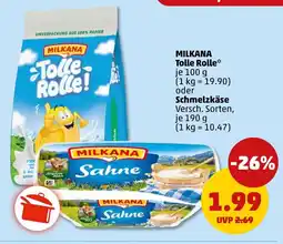 PENNY MILKANA Tolle Rolle oder Schmelzkäse Angebot