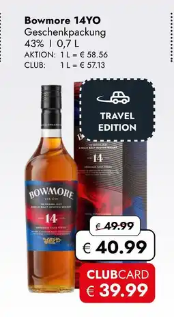 Travel Free Bowmore 14yo geschenkpackung Angebot