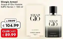 Travel Free Giorgio Armani Acqua di Gio Homme EdPS Herren Angebot