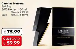 Travel Free Carolina Herrera Bad Boy EdTS Herren Angebot