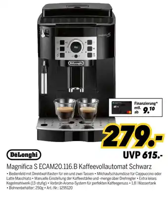MEDIMAX Delonghi magnifica s ecam20.116.b kaffeevollautomat schwarz Angebot
