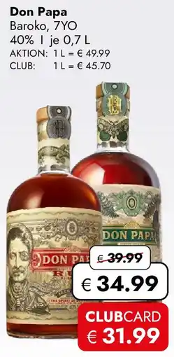 Travel Free Don Papa Baroko, 7YO Angebot