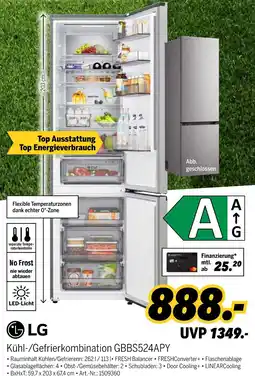 MEDIMAX Lg kühl-/gefrierkombination gbbs524apy Angebot