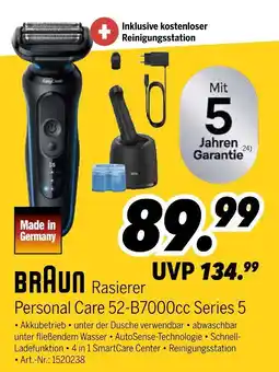 MEDIMAX Braun rasierer personal care 52-b7000cc series 5 Angebot