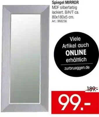 Zurbrüggen Spiegel Mirror Angebot