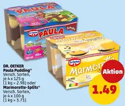 PENNY DR. OETKER Paula Pudding oder Marmorette-Splits Angebot