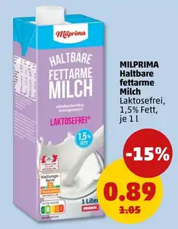 PENNY MILPRIMA Haltbare fettarme Milch Angebot
