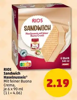 PENNY RIOS Sandwich Haselnusseis Angebot