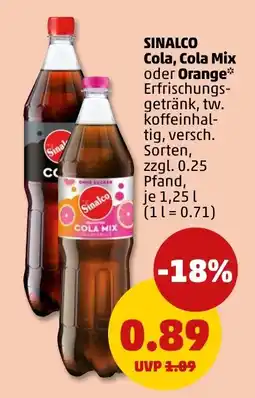PENNY SINALCO Cola, Cola Mix oder Orange Angebot
