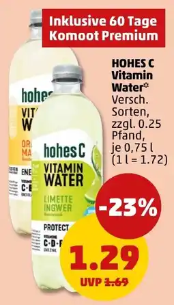 PENNY HOHES C Vitamin Water Angebot