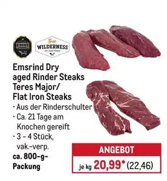 METRO Emsrind Dry aged Rinder Steaks Teres Major/Flat Iron Steaks Angebot