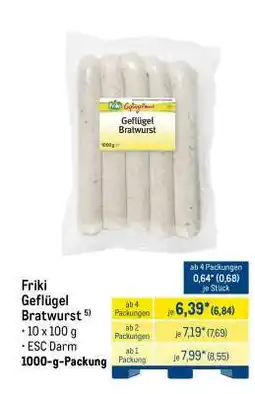 METRO Friki Geflügel Bratwurst Angebot