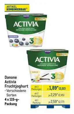 METRO Danone Activia Fruchtjoghurt Angebot