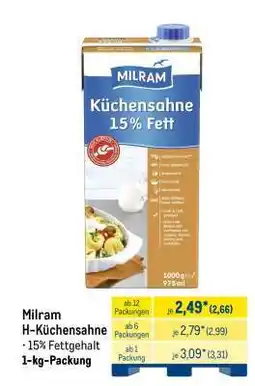 METRO Milram H-Küchensahne Angebot