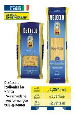 METRO De Cecco Italienische Pasta Angebot