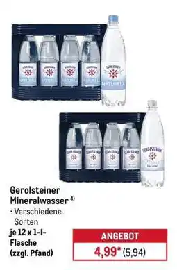 METRO Gerolsteiner Mineralwasser Angebot