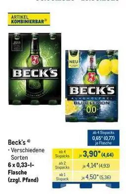 METRO Beck's Angebot