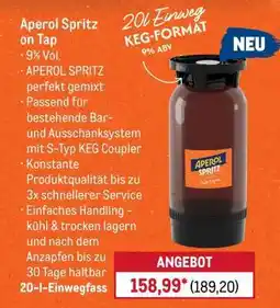 METRO Aperol Spritz on Tap Angebot
