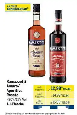 METRO Ramazzotti Amaro/Aperitivo Rosato Angebot