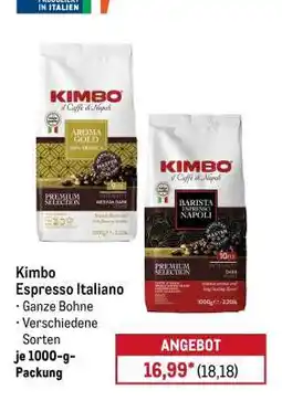 METRO Kimbo Espresso Italiano Angebot