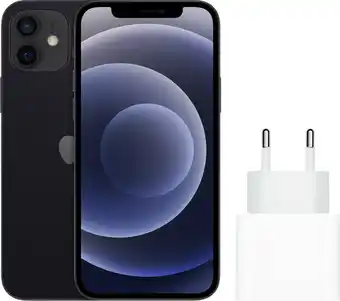 Coolblue Apple iPhone 12 64 GB Schwarz + Apple USB-C-Ladegerät 20W Angebot