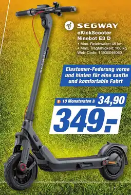 K+B Expert SEGWAY eKickScooter Ninebot E3 D Angebot