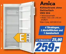 K+B Expert Amica Kühlschrank ohne Gefrierfach VKS 354 Angebot