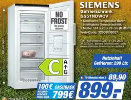 K+B Expert SIEMENS Gefrierschrank GS51NDWCV Angebot