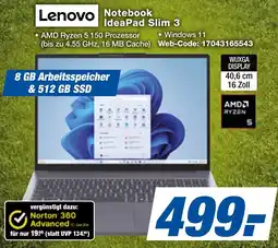 expert Techno Land Lenovo Notebook IdeaPad Slim 3 Angebot