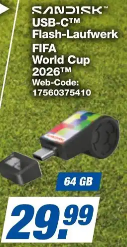 expert Techno Land SANDISK USB-C Flash-Laufwerk FIFA World Cup 2026 Angebot