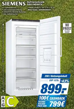 expert Techno Land SIEMENS Gefrierschrank GS51NDWCV Angebot