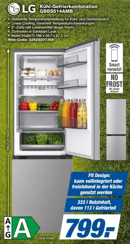 expert Techno Land LG LG Kühl-Gefrierkombination GBBS514AMB Angebot