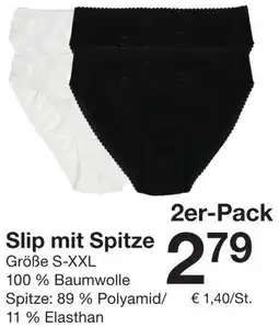 Zeeman Slip mit Spitze Angebot