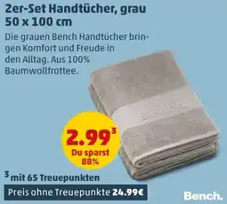 PENNY Bench 2er-Set Handtücher, grau Angebot