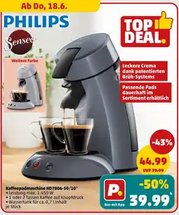 PENNY PHILIPS Kaffeepadmaschine HD7806-50/10 Angebot