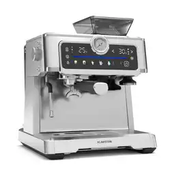 Netto Marken-Discount GrandPresso Touch Espressomaschine 20 bar integriertes Mahlwerk Druckanzeige Milchschaum Edelstahl Angebot