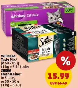 PENNY WHISKAS Tasty Mix oder Sheba Fresh & Fine Angebot