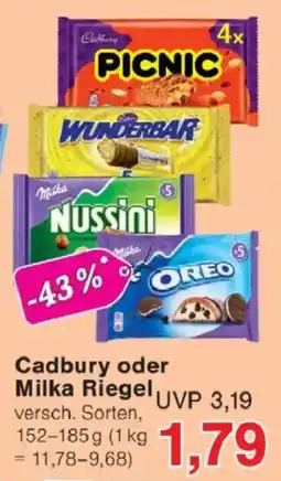Jawoll Cadbury oder Milka Riegel Angebot