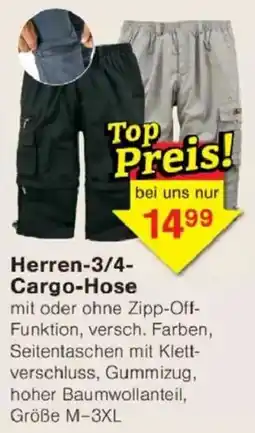 Jawoll Herren-3/4 Cargo-Hose Angebot