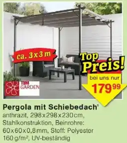 Jawoll TIM GARDEN Pergola mit Schiebedach Angebot