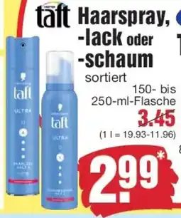 Edeka Taft haarspray, -lack oder -schaum Angebot